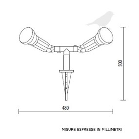 Lampe de Lampadari Bartalini PAR38 2 P BLK DB.0034