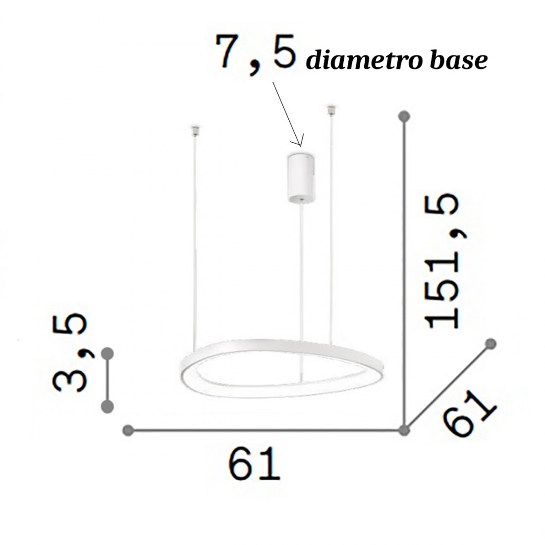 Ideal Lux GEMINI SP D61 48W 4950Lm