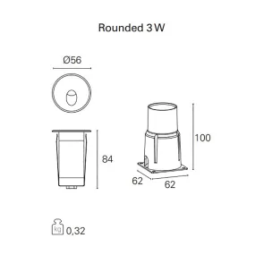 Faretto incasso led Pan POLKA ROUNDED ip65