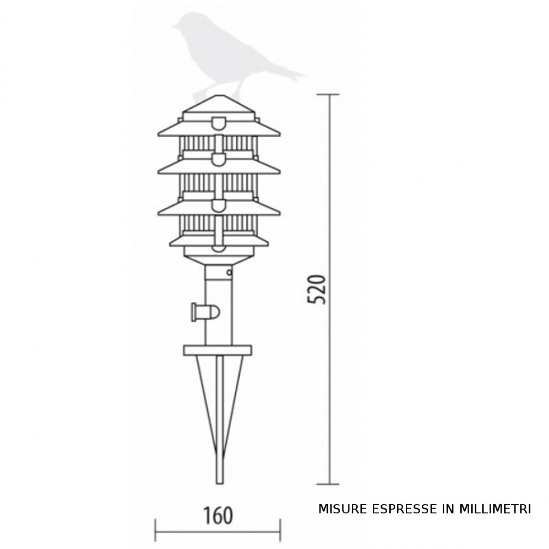 Lampada a picchetto Minilite Lampadari Bartalini