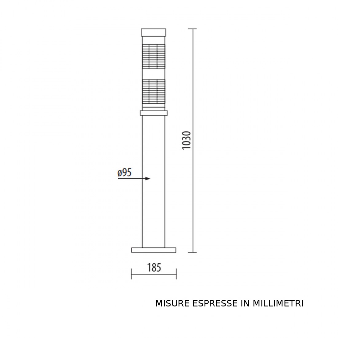 Borne d'éclairage moderne Lampadari Bartalini FRESNEL 4010 E27 LED