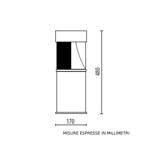 Moderne Lampadari Bartalini BOLLARD 50 HALF E27 LED duralighting