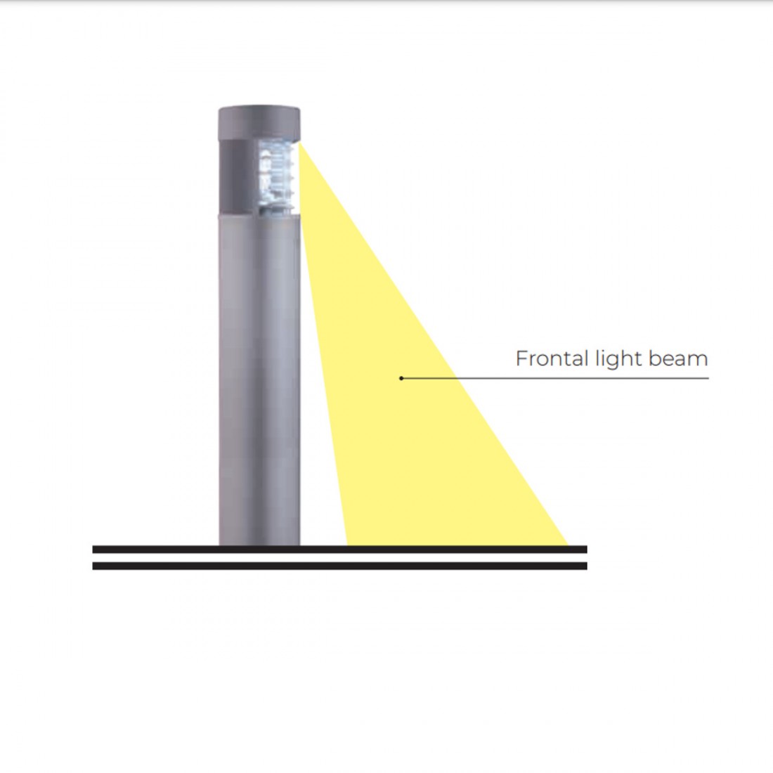 Borne d'éclairage moderne Lampadari Bartalini BOLLARD 105 HALF E27 LED