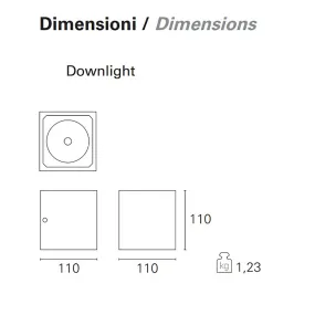 Applique esterno Pan International BOXER LED DOWN IP54