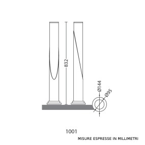 Moderne Laterne Garden Luce 1001 1 H80 E27 GR LED