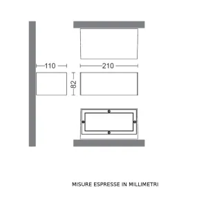 Applique murale moderne en aluminium Garden Luce 1056 E27 LED