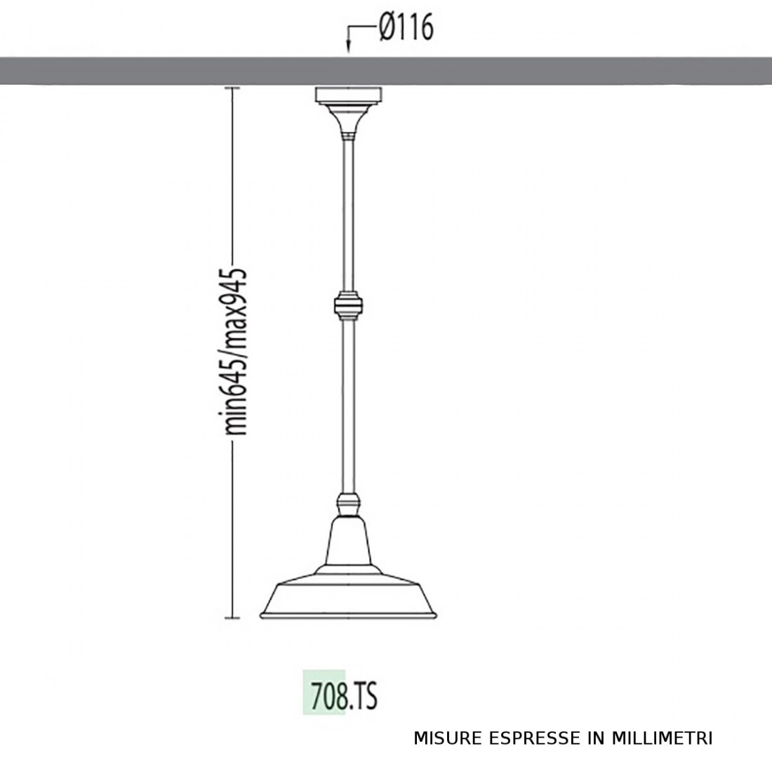 Classic Garden Light 708 TF GR E27 Lustre LED