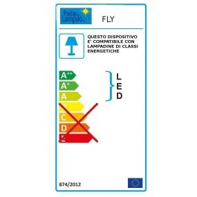 Lustre moderne Padana Lampadari FLY 1067 SG BI E27 LED