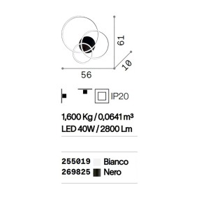 Plafoniera led Ideal Lux FRAME 269825 255019 LED