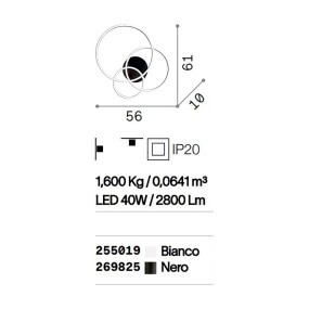 Ideal Lux FRAME LED-Deckenleuchte 269825 255019