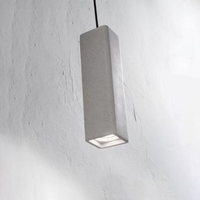 Sospensione cemento Ideal Lux OAK GU10 LED lampada soffitto rustica