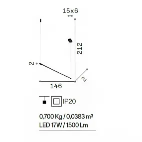 Lámpara led Ideal Lux YOKO SP 258898 258928