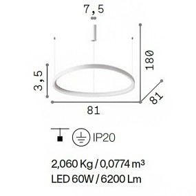 Ideal Lux LED Kronleuchter GEMINI 247274 weiß