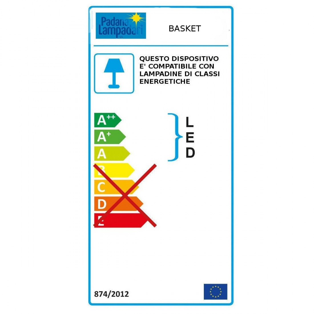 Sospensione Basket 1114 S1 Padana Lampadari