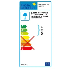 Applique murale classique Padana Lampadari SHABBY CHIC 1104 AP2 E14 LED