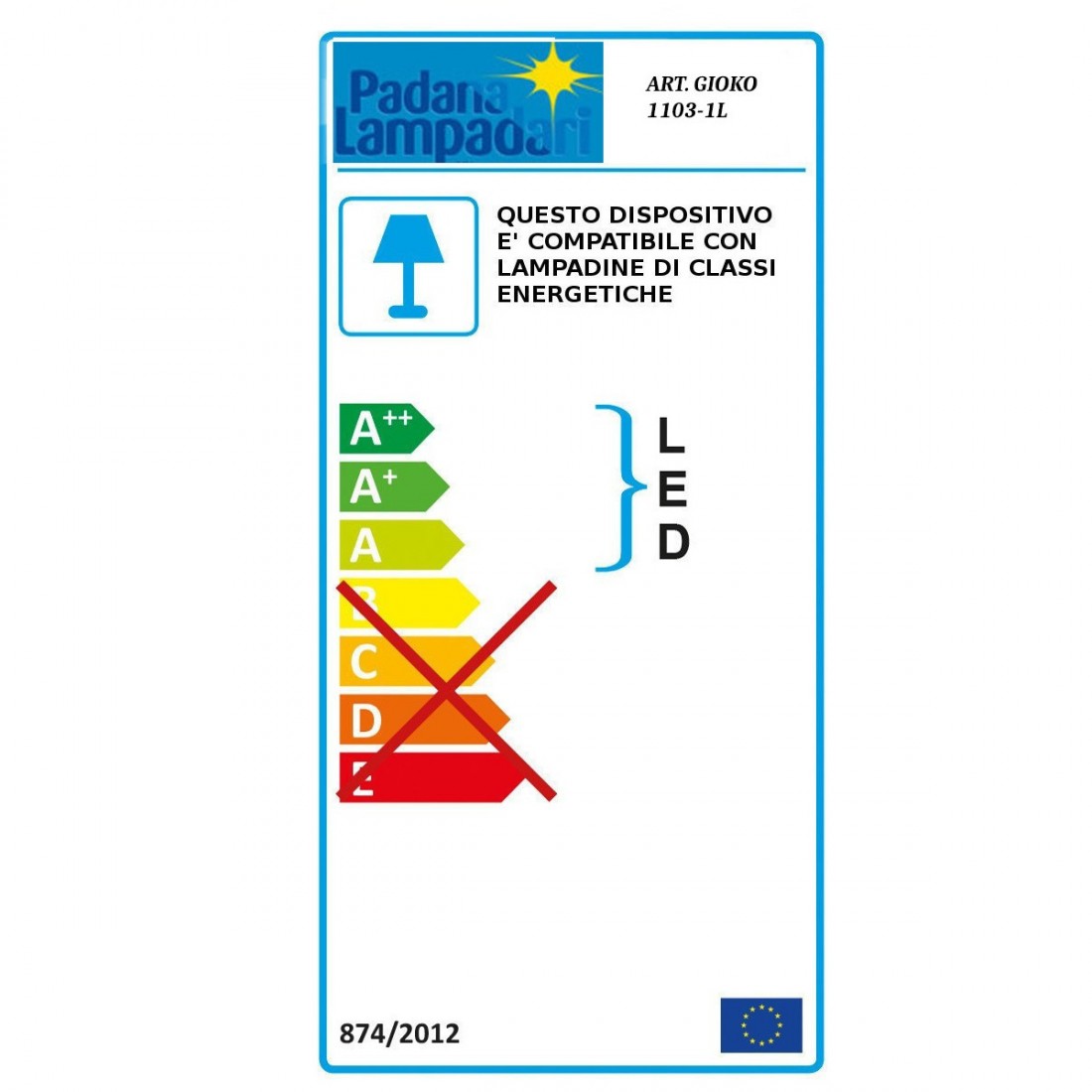 Abat jour GIOKO L1 Padana Lampadari