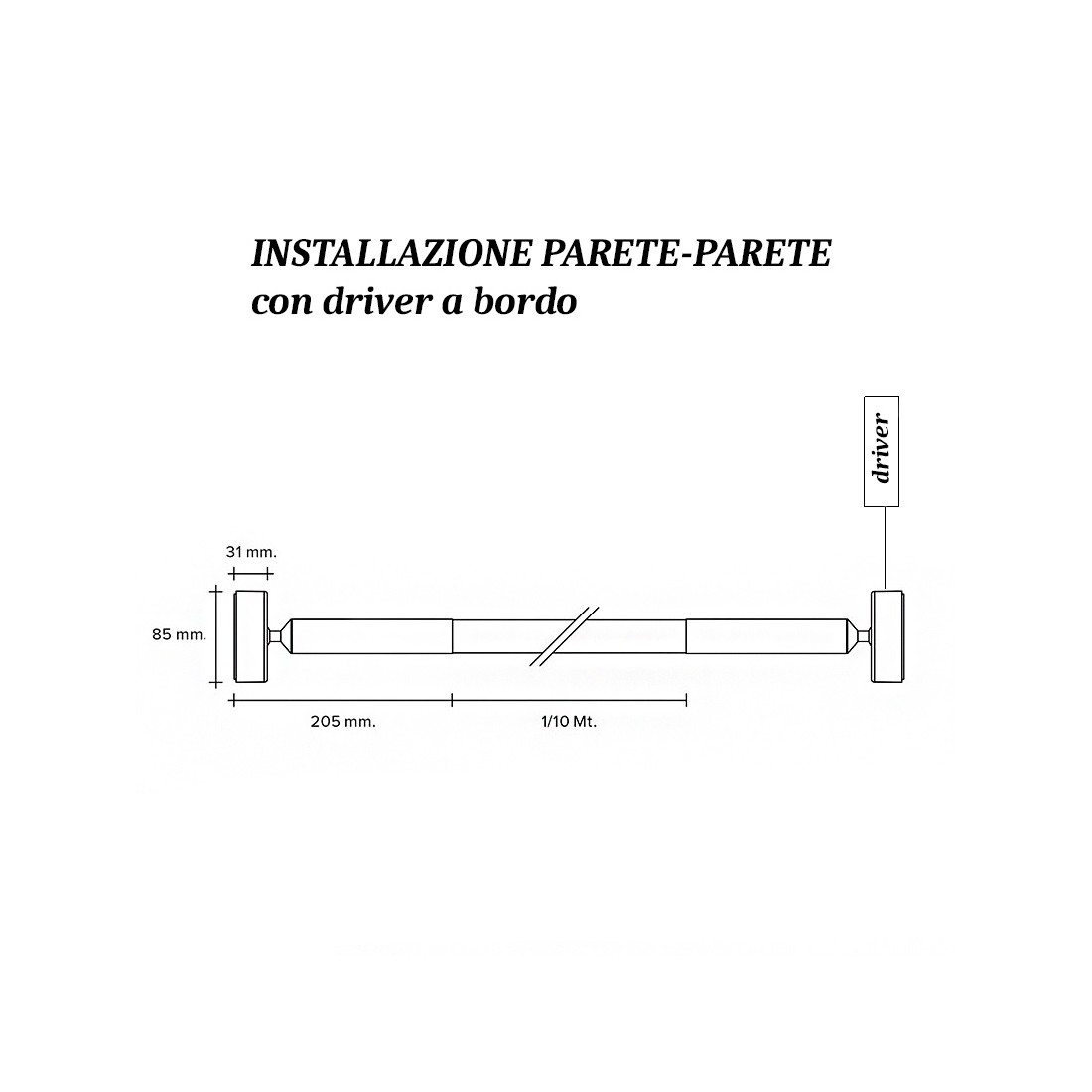 Plafond tendu mur Sforzin Illuminazione LINEA