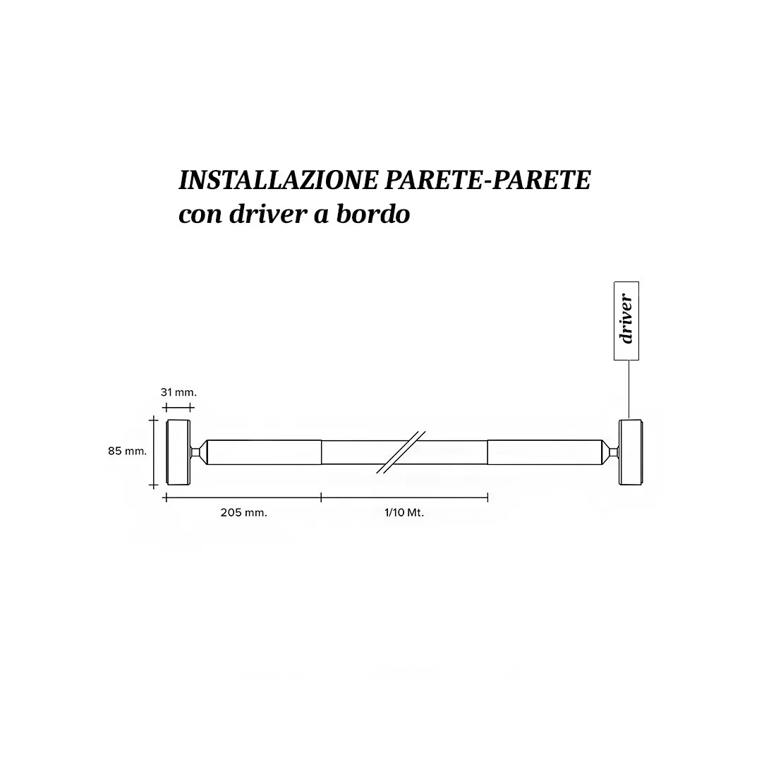 Cabezal de pared de techo Sforzin Illuminazione LINEA