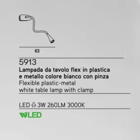 Applique murale moderne à clip Perenz CLIP SNAKE 5913 N LED