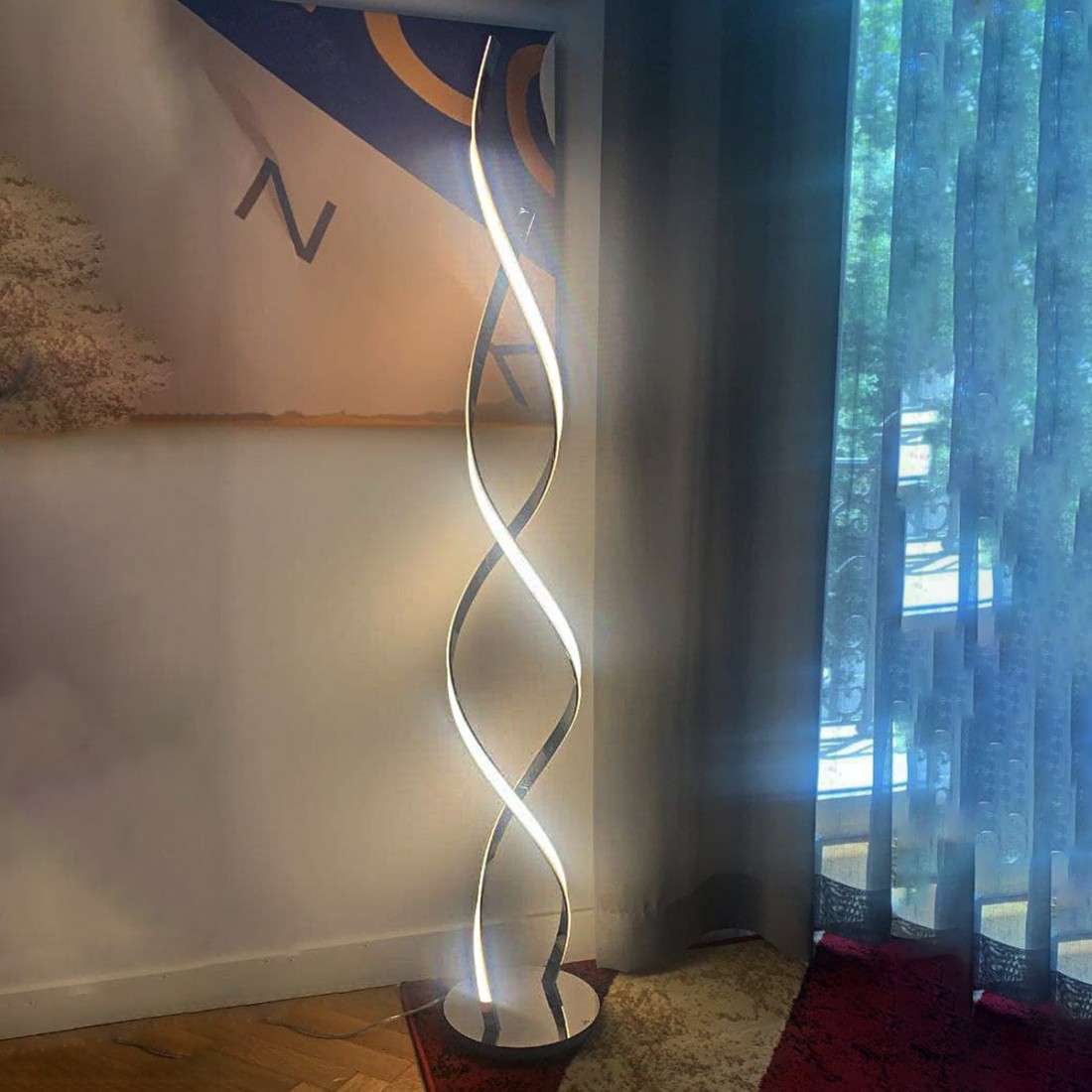 Moderne lampadaire conduit NÉBULEUSE Illuminando pour intérieurs