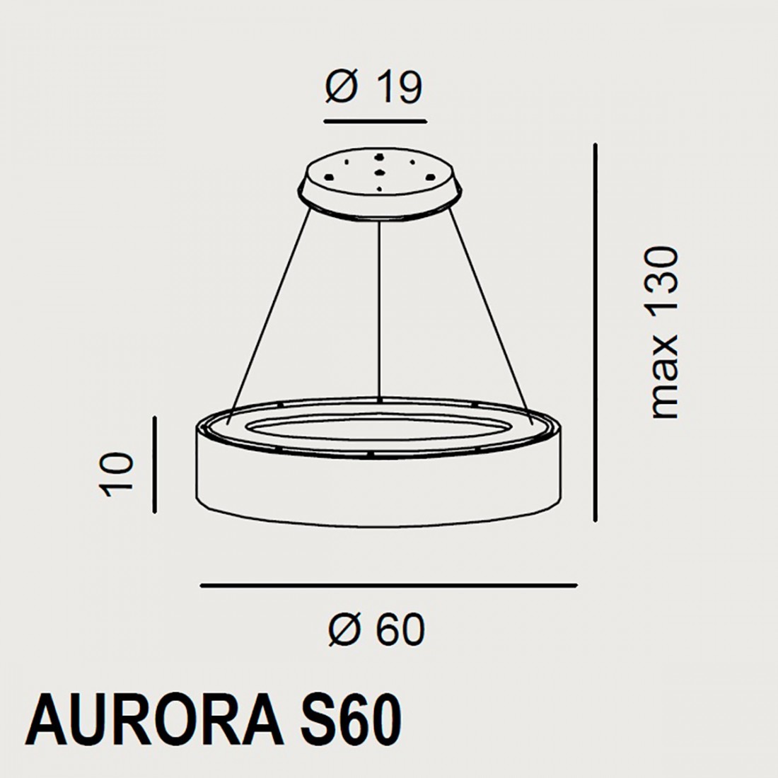 Lampadario moderno Promoingross AURORA S60