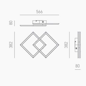 Applique led Gea Luce AFRODITE PP