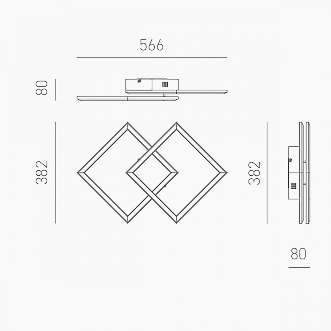 Applique led Gea Luce AFRODITE PP