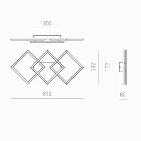 Applique led Gea Luce AFRODITE PM