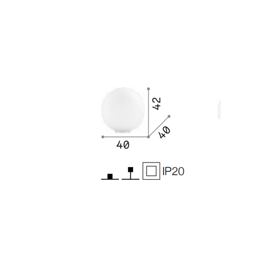 Abat-jour MAPA BIANCO TL1 Ideal Lux