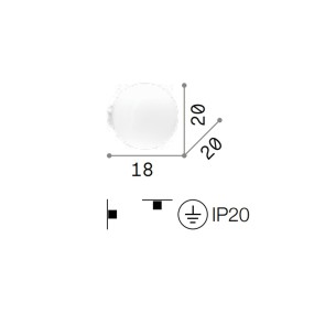 Applique MAPA BIANCO AP1 Ideal Lux