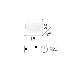 Ideal Lux moderne Wandleuchte MAPA WHITE AP1 059815 E27 LED