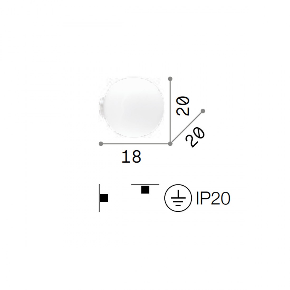 Applique MAPA BIANCO AP1 Ideal Lux