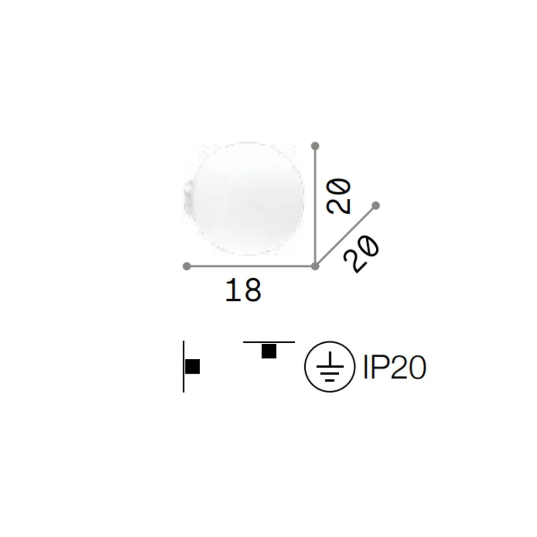 Applique MAPA BIANCO AP1 Ideal Lux