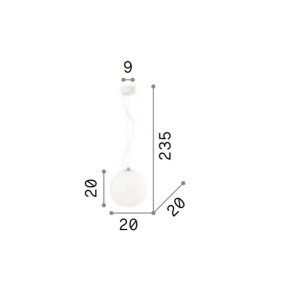 Ideal Lux moderner Kronleuchter MAPA WHITE SP1 009148 E27 LED