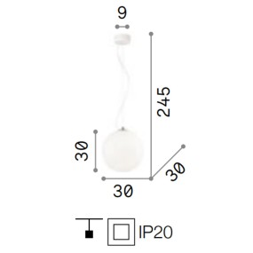 Ideal Lux MAPA BLANC SP1 009087 E27 LED