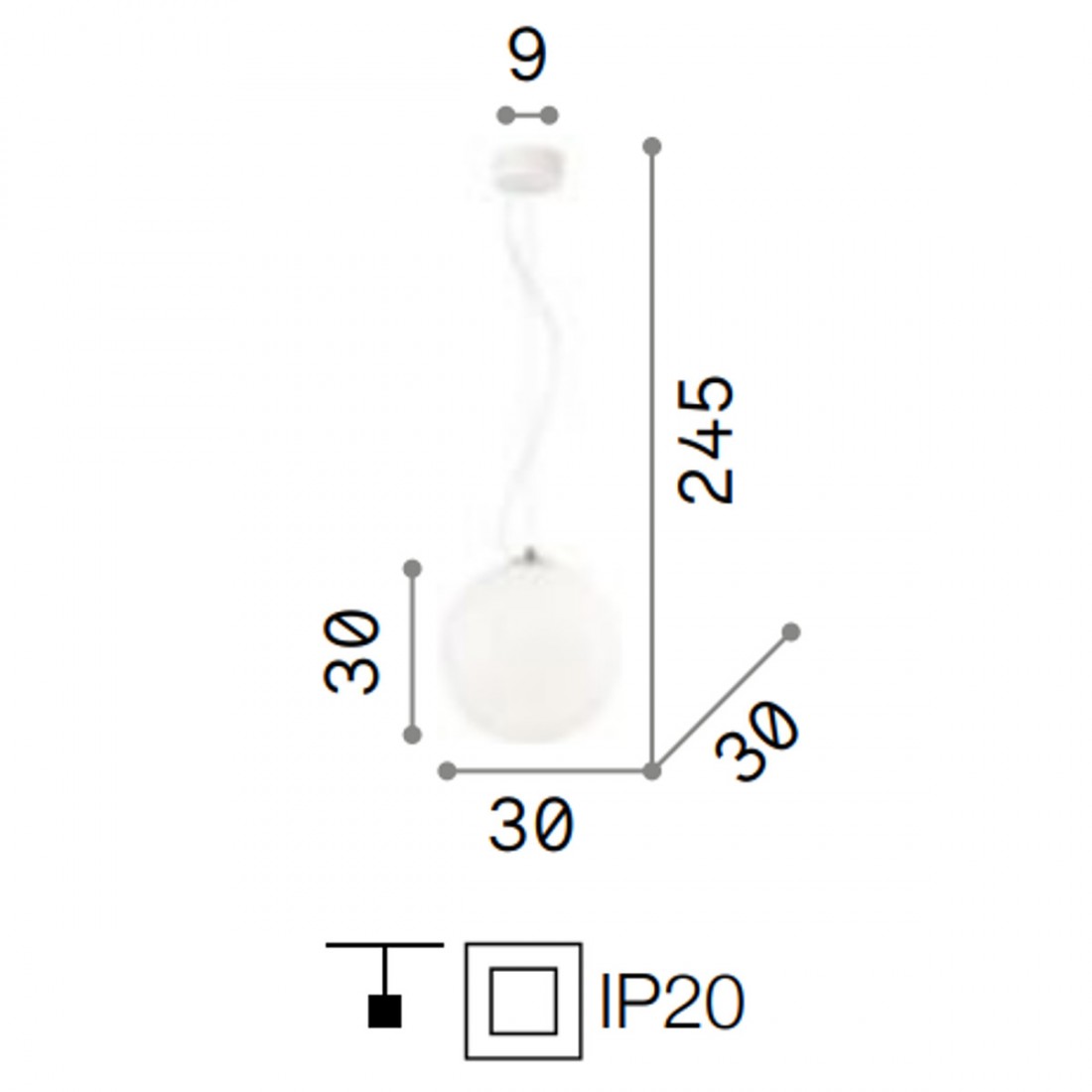 Ideal Lux MAPA BLANC SP1 009087 E27 LED