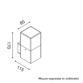 Aluminium Wandleuchte Gea...
