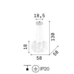 Lux PLUS E14 Ideal WHITE LED MAPA Kronleuchter SP11 131924 moderner