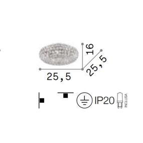 Ideal Lux KING PL3 075402 G9 LED, intérieurs