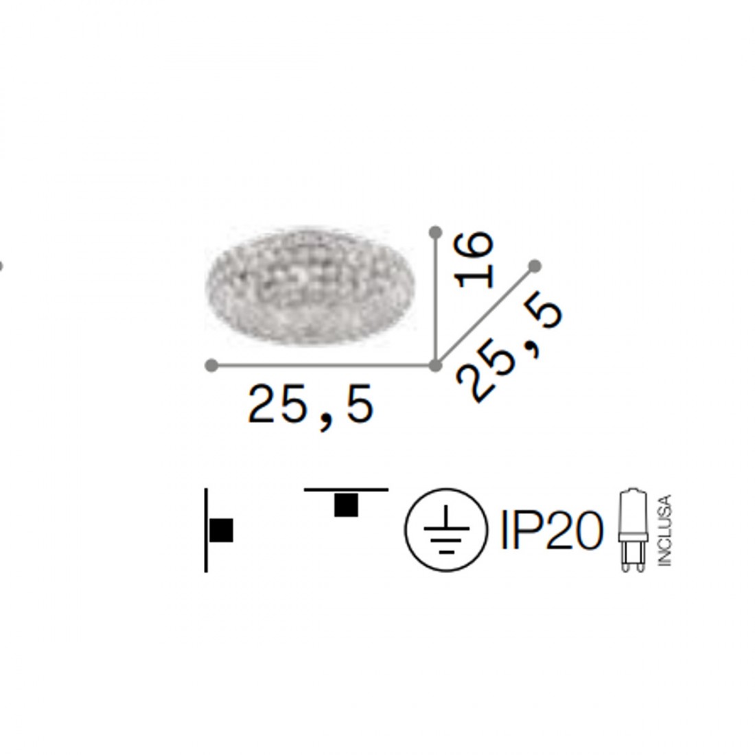 Ideal Lux KING PL3 075402 G9 LED, intérieurs