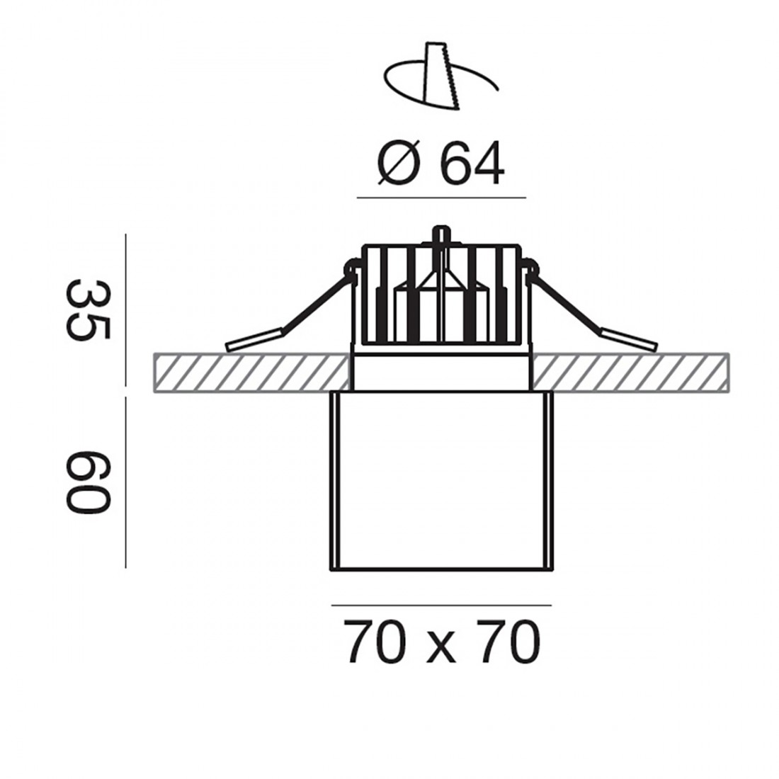 LED-Einbaustrahler Gea Led