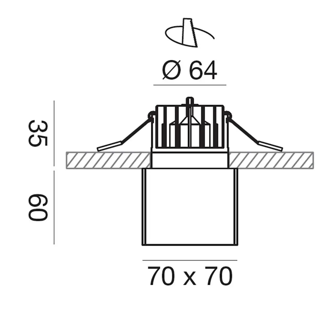 LED-Einbaustrahler Gea Led