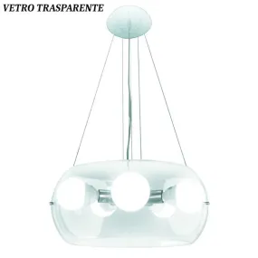 Moderner Glaskronleuchter 5 Lichter E27 max. 40W.