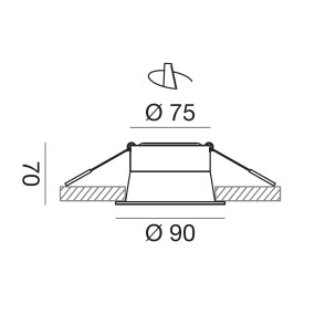 Foco empotrable Gea Led DIONE GFA1000C blanco.