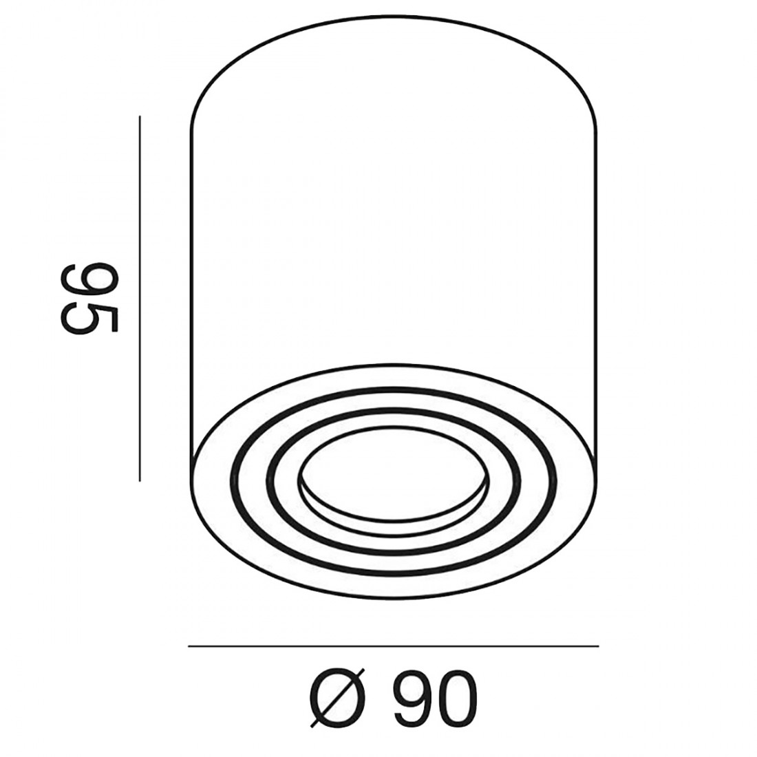 Plafonnier extérieur Gea Led SULIS R GES1073