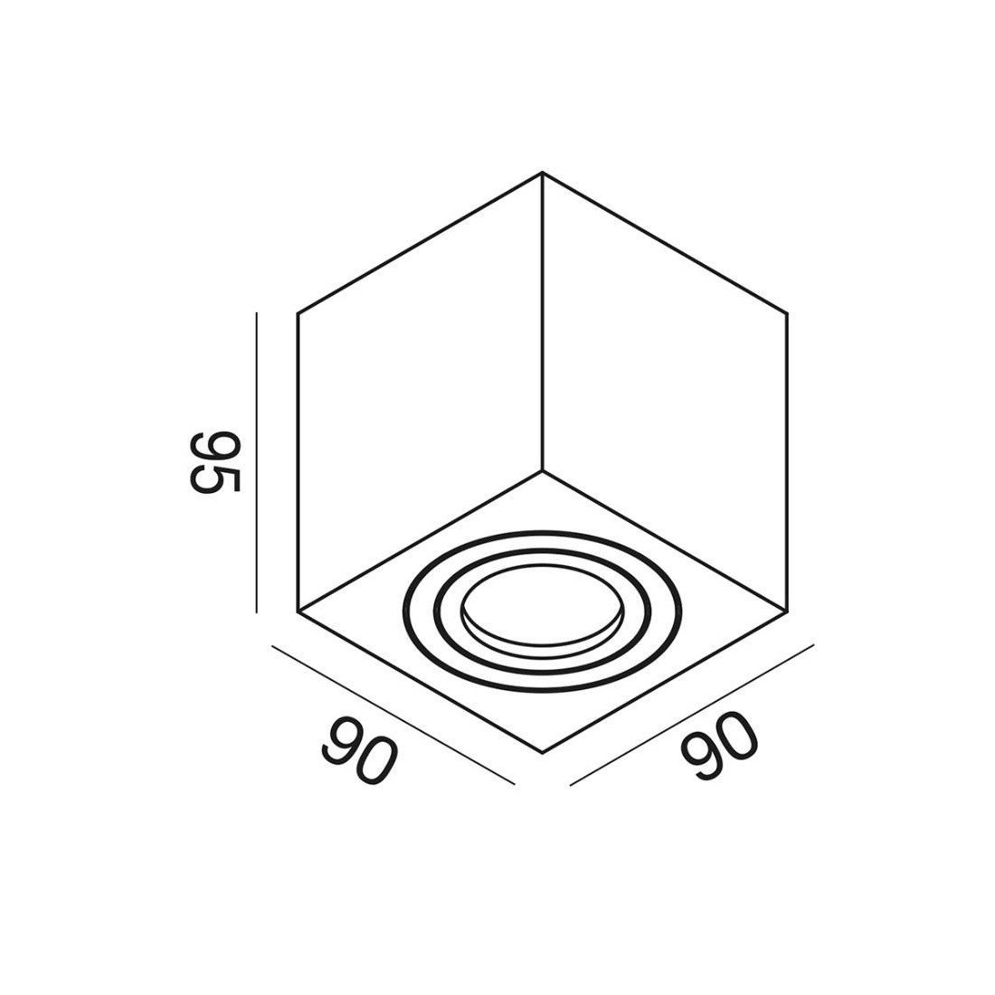 Plafonnier extérieur Gea Led SULIS Q GES1071