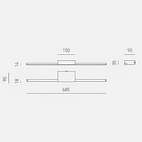 Gea Luce aplique de espejo cuadrado ONE GAP493C