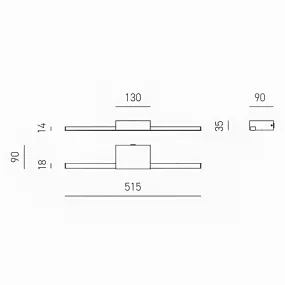 Gea Luce ONE GAP491C Applique murale miroir carrée LED IP44