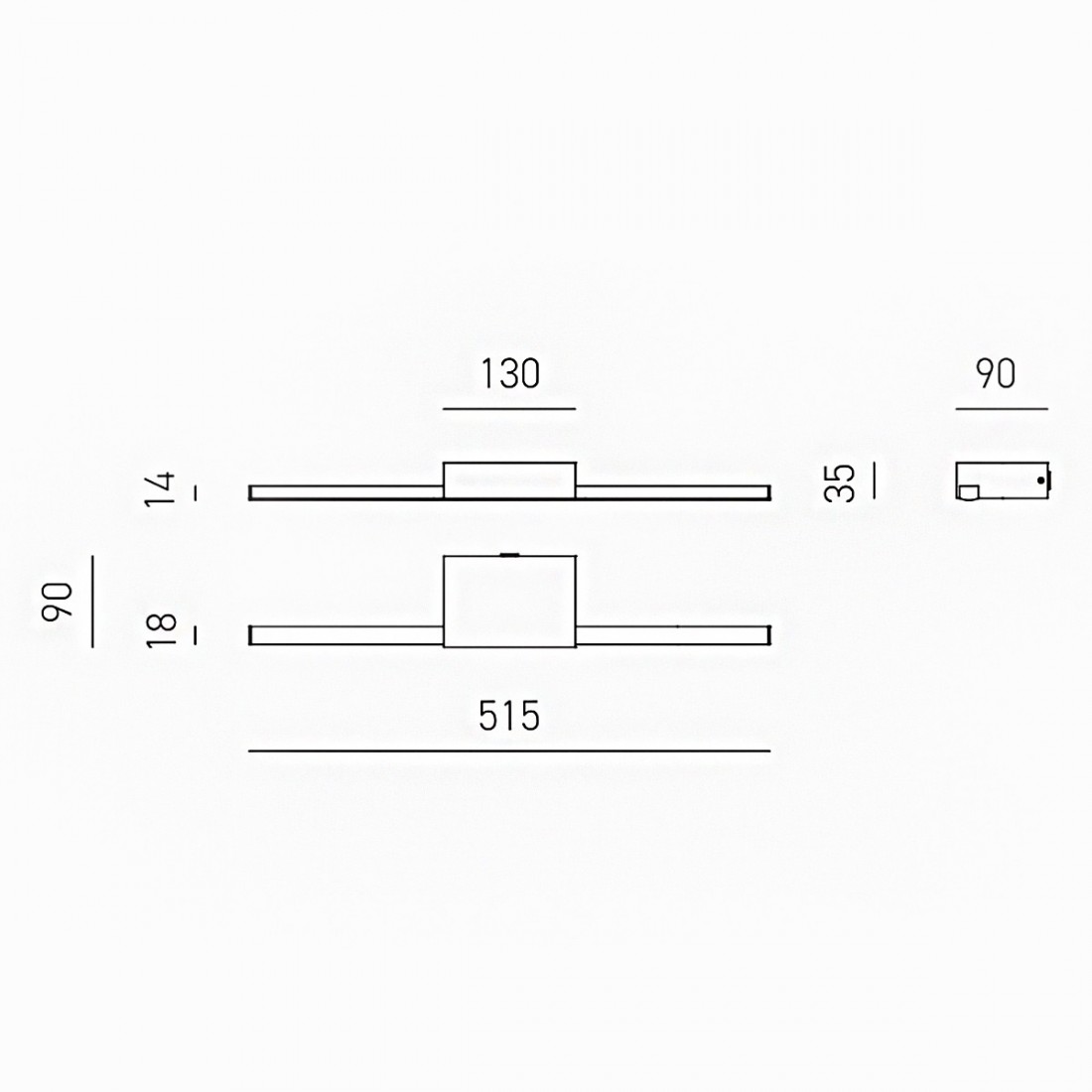 Gea Luce ONE GAP491C Applique murale miroir carrée LED IP44