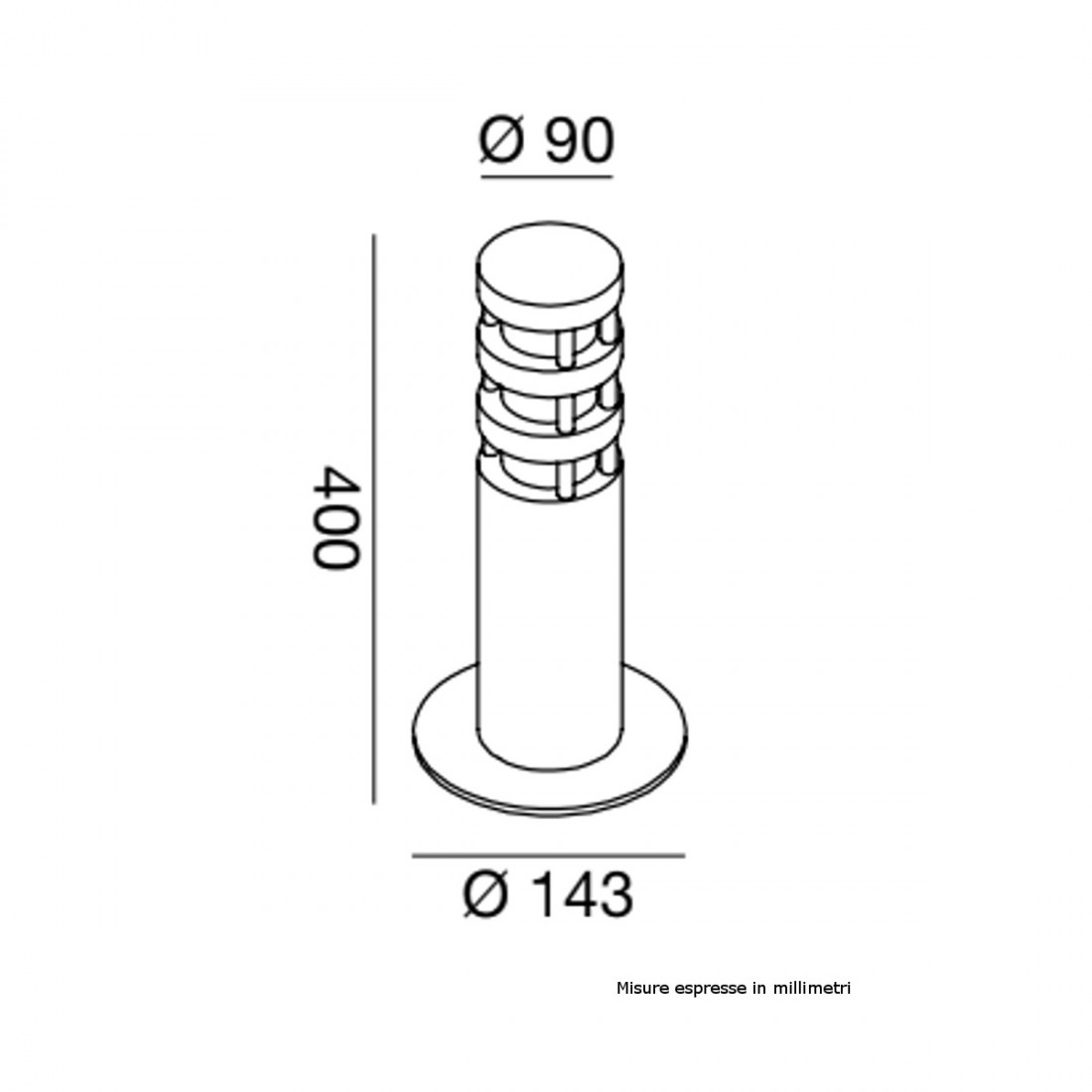 Moderne Laterne Gea Led ZEIS GES013 E27 LED